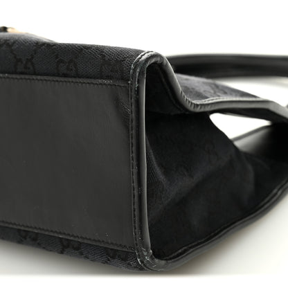 Gucci Monogram Bardot Shoulder Bag Black 10 of 13