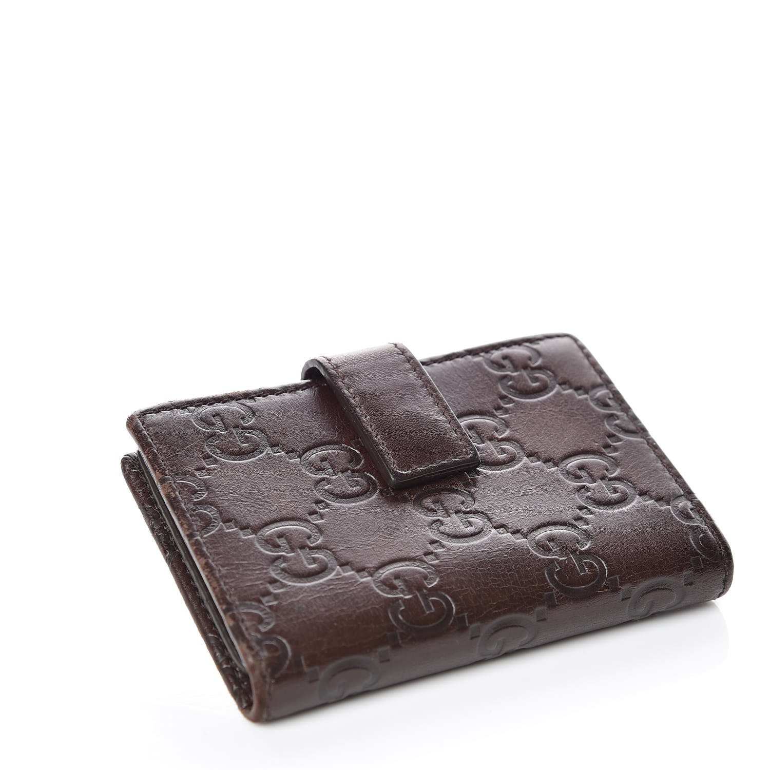 Gucci Guccissima Marguax Calfskin Avel Card Holder Wallet Chocolate 4 of 12