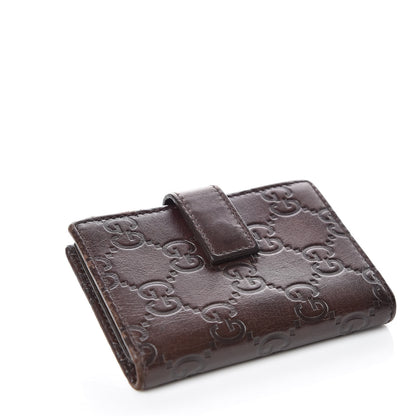 Gucci Guccissima Marguax Calfskin Avel Card Holder Wallet Chocolate 4 of 12