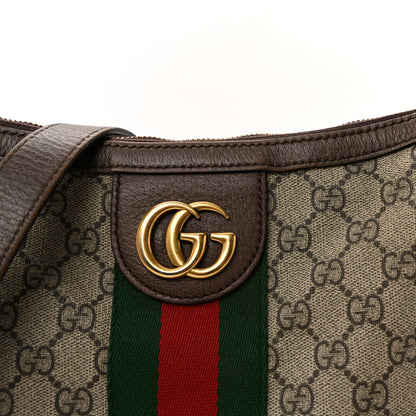 Gucci GG Supreme Monogram Web Small Ophidia Half Moon Hobo Brown 15 of 19
