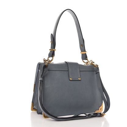 Prada Glace Calf Medium Soft Cahier Bag Marine Astrale 3 of 8