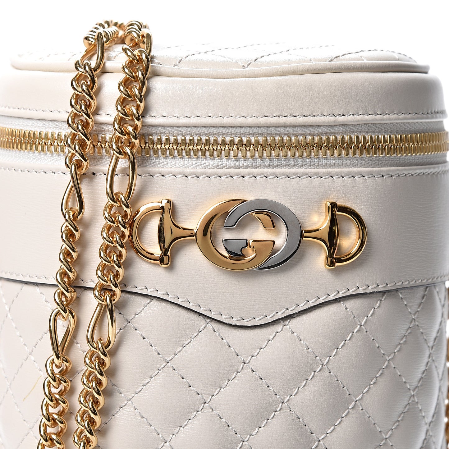 Calfskin Trapuntata Zumi Belt Bag Off White