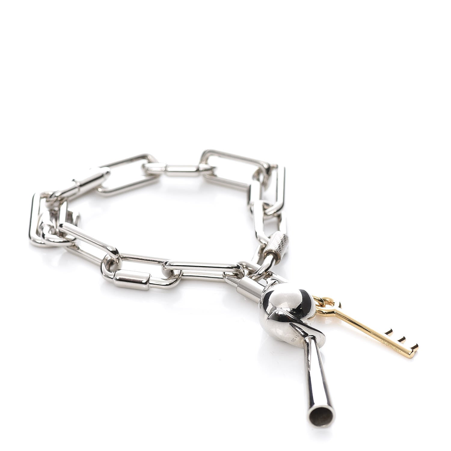 Hermes Palladium Permabrass Curiosite Charm Bracelet 1 of 5