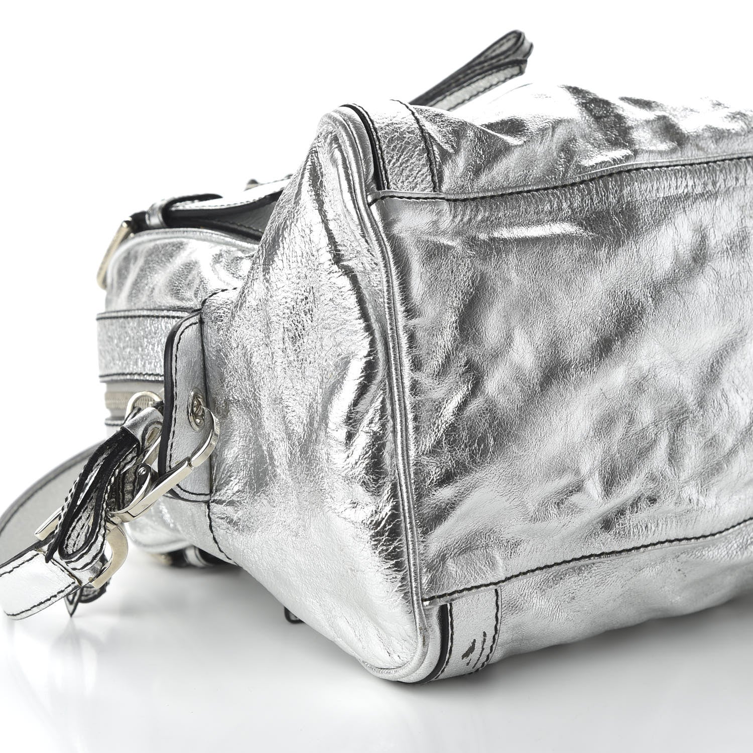 Dolce & Gabbana Metallic Calfskin Miss Easy Way Boston Bag Argento 7 of 12