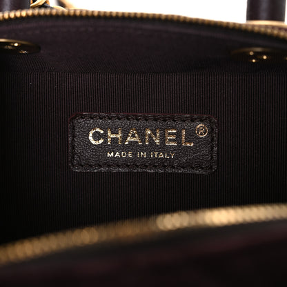 Chanel Velvet Quilted Top Handle Mini Bowling Bag Dark Brown 6 of 11