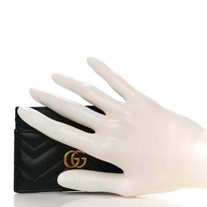 Gucci Calfskin Matelasse GG Marmont Card Holder Black 2 of 10