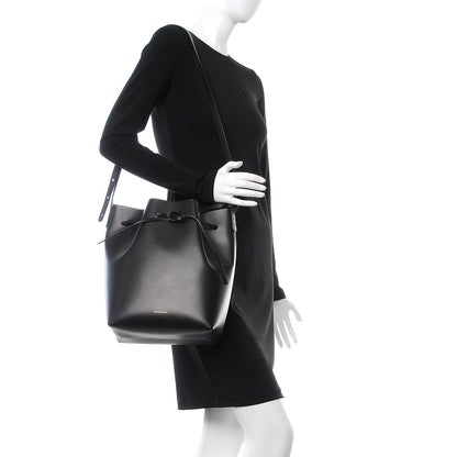 Mansur Gavriel Vegetable Tanned Calfskin Bucket Bag Black Oro 2 of 12