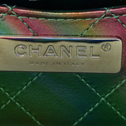 Chanel PVC Lambskin Filigree Small CC Filigree Vanity Case Green Multicolor 6 of 11
