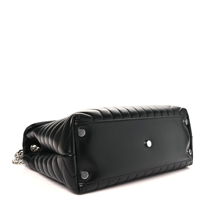 Saint Laurent Calfskin Y Quilted Monogram Large Loulou Chain Satchel Black 4 of 11