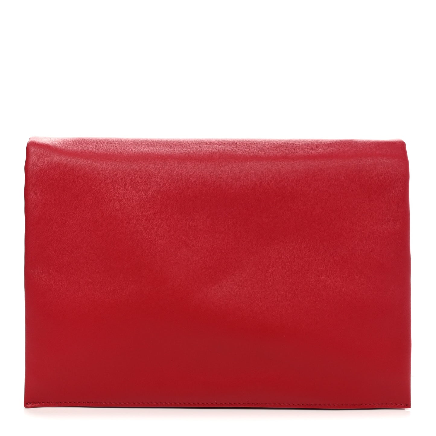 Lambskin Rolled Soft Trio Clutch Bright Red