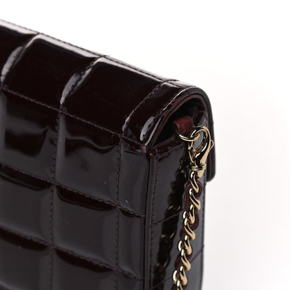 Chanel Patent East West Chocolate Bar Flap Burgundy 12 of 13