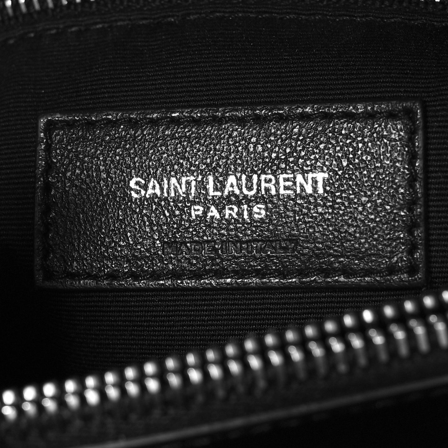 Calfskin Y Quilted Monogram Medium Loulou Chain Satchel Black