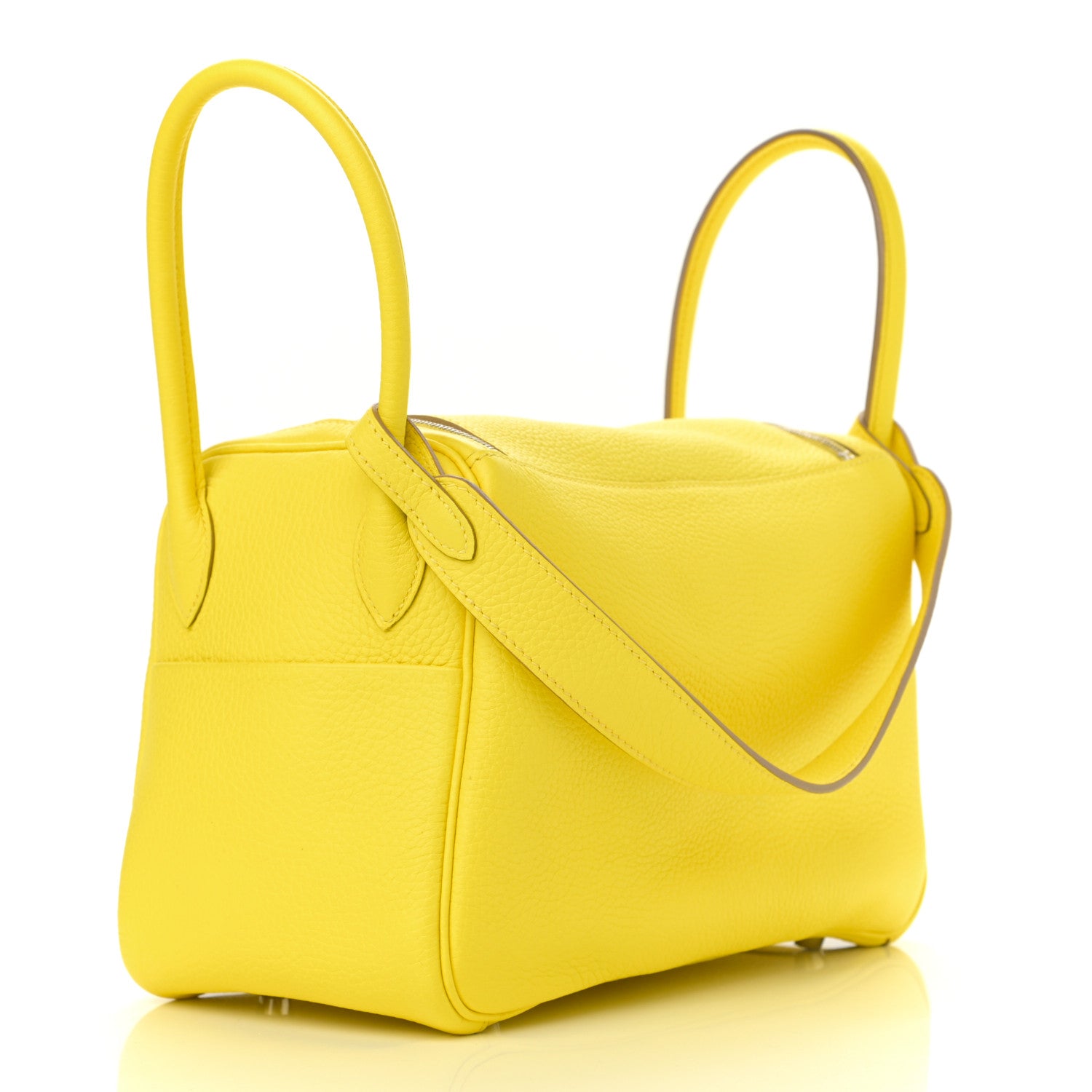 Hermes Taurillon Clemence Lindy 26 Lime 3 of 11