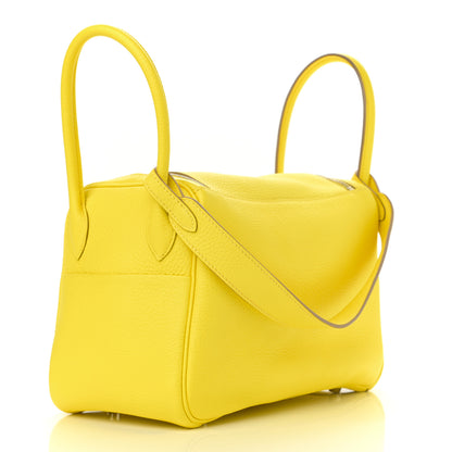 Hermes Taurillon Clemence Lindy 26 Lime 3 of 11