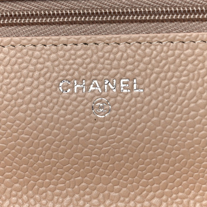 Chanel Caviar Quilted Wallet On Chain WOC Beige 6 of 12