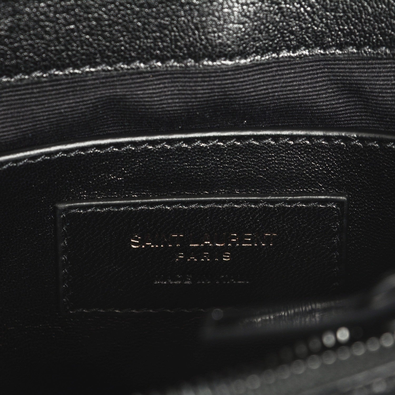 Saint Laurent Sheepskin Matelasse Chevron Monogram Medium College Bag Black 7 of 8