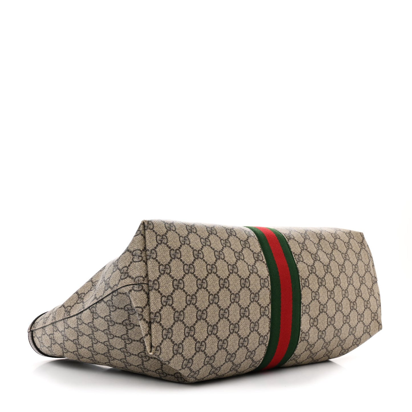 GG Supreme Monogram Medium Ophidia Shopping Tote Brown