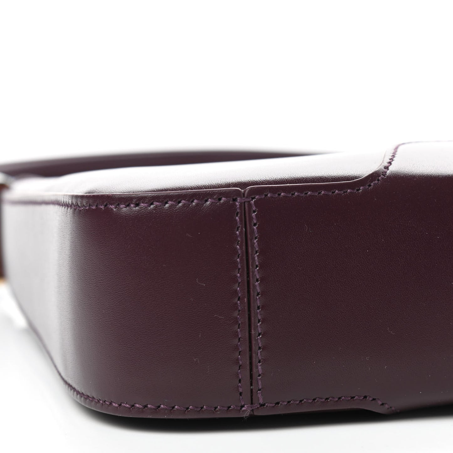 Smooth Calfskin TB Shoulder Bag Deep Maroon