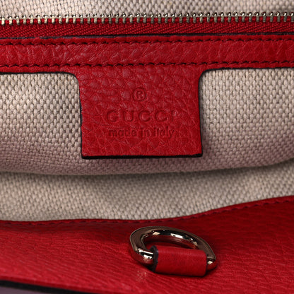 Gucci Pebbled Calfskin Medium Soho Chain Shoulder Bag Tabasco Red 6 of 14