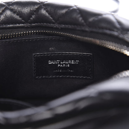 Saint Laurent Calfskin Y Quilted Monogram Mini Loulou Camera Bag Black 6 of 9