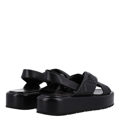 Prada Nappa Padded Blow 20mm Slingback Sandals 36.5 Black 5 of 10