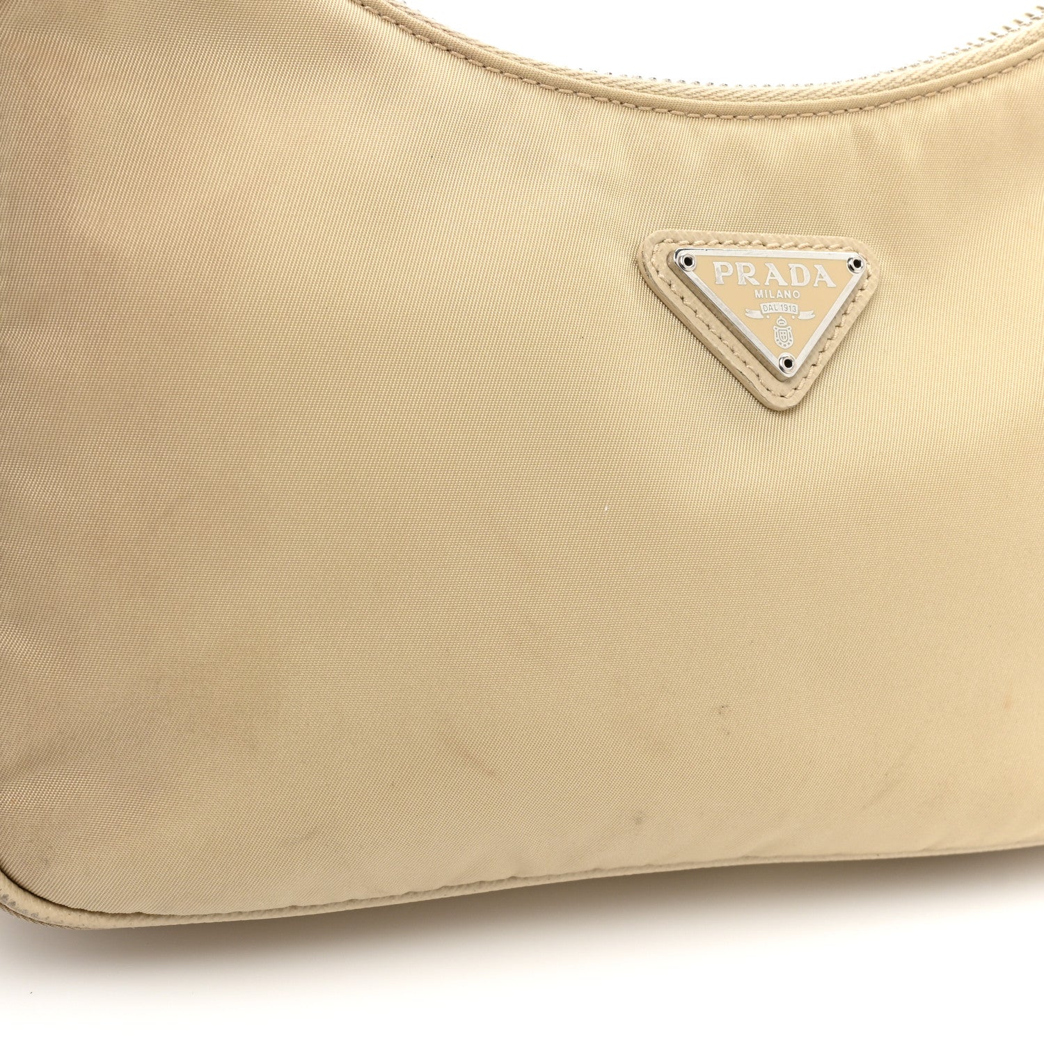 Prada Re-Nylon Saffiano Re-Edition 2005 Shoulder Bag Deserto 12 of 14