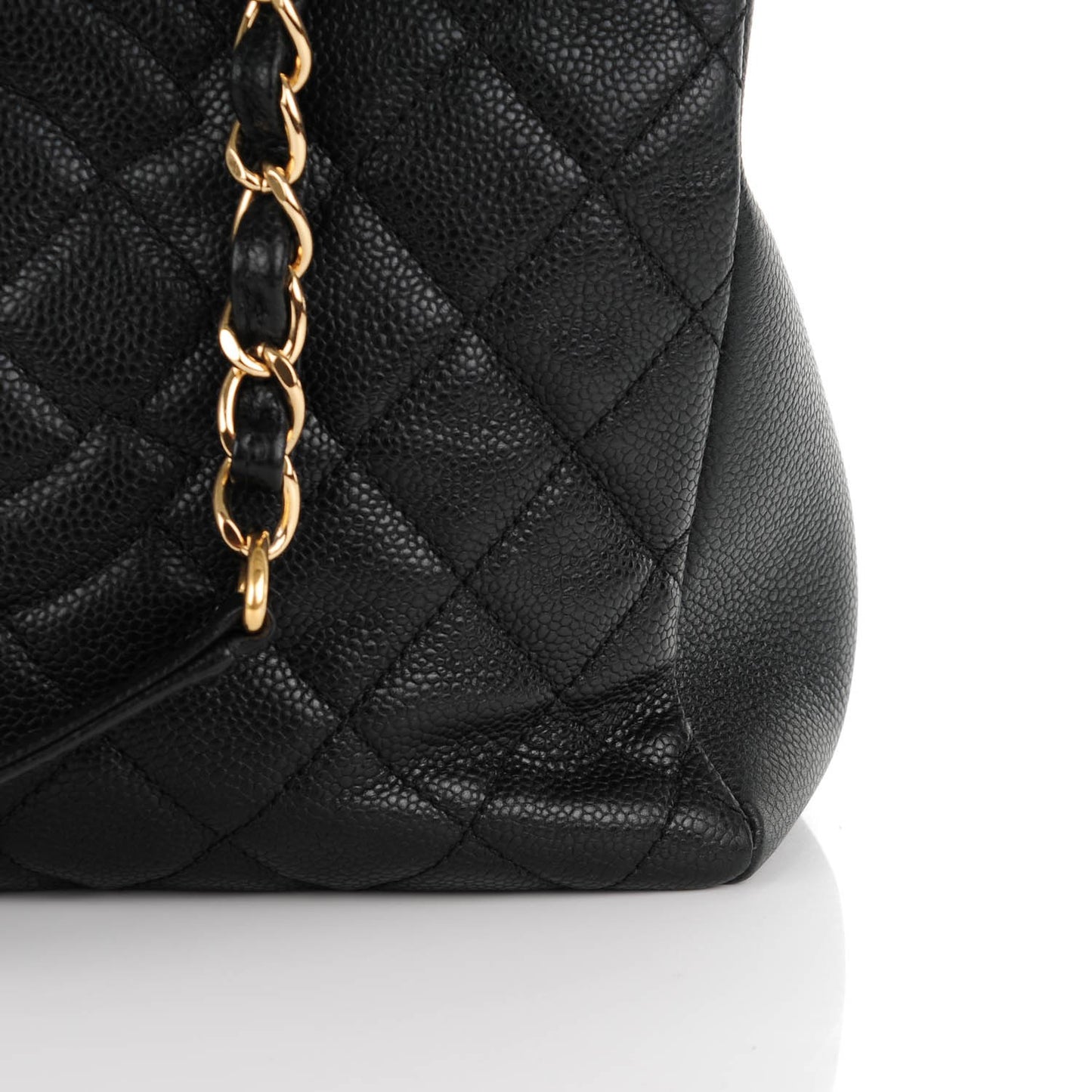Caviar Quilted Grand Shopping Tote GST Black
