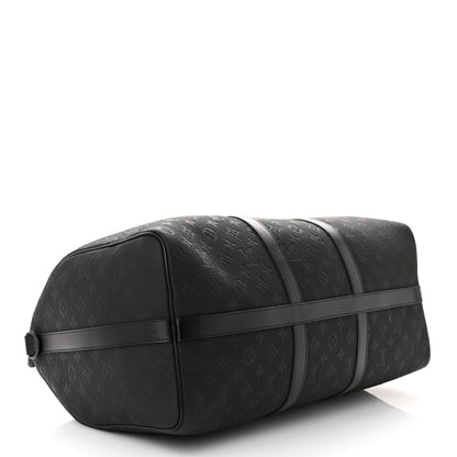 Louis Vuitton Taurillon Monogram Keepall Bandouliere 50 Black 4 of 9