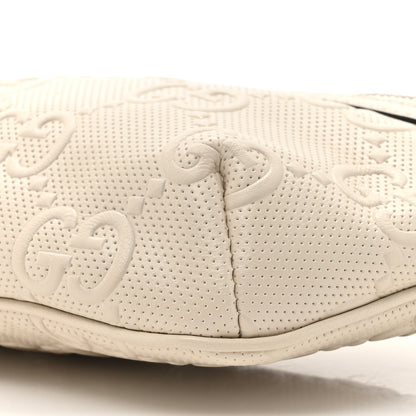Gucci Calfskin GG Tennis Embossed Belt Bag Mystic White 9 of 10