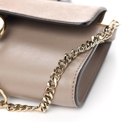 Chloe Suede Calfskin Mini Faye Shoulder Bag Motty Grey 9 of 11