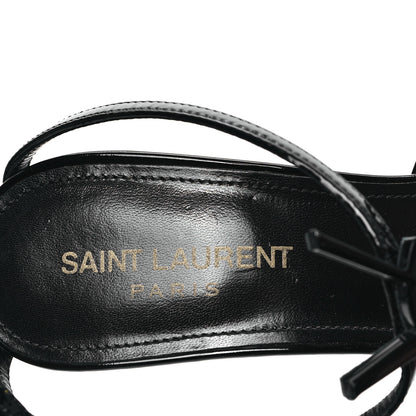 Saint Laurent Patent Cassandra 100 Ankle Strap Sandals 36.5 Black 7 of 8