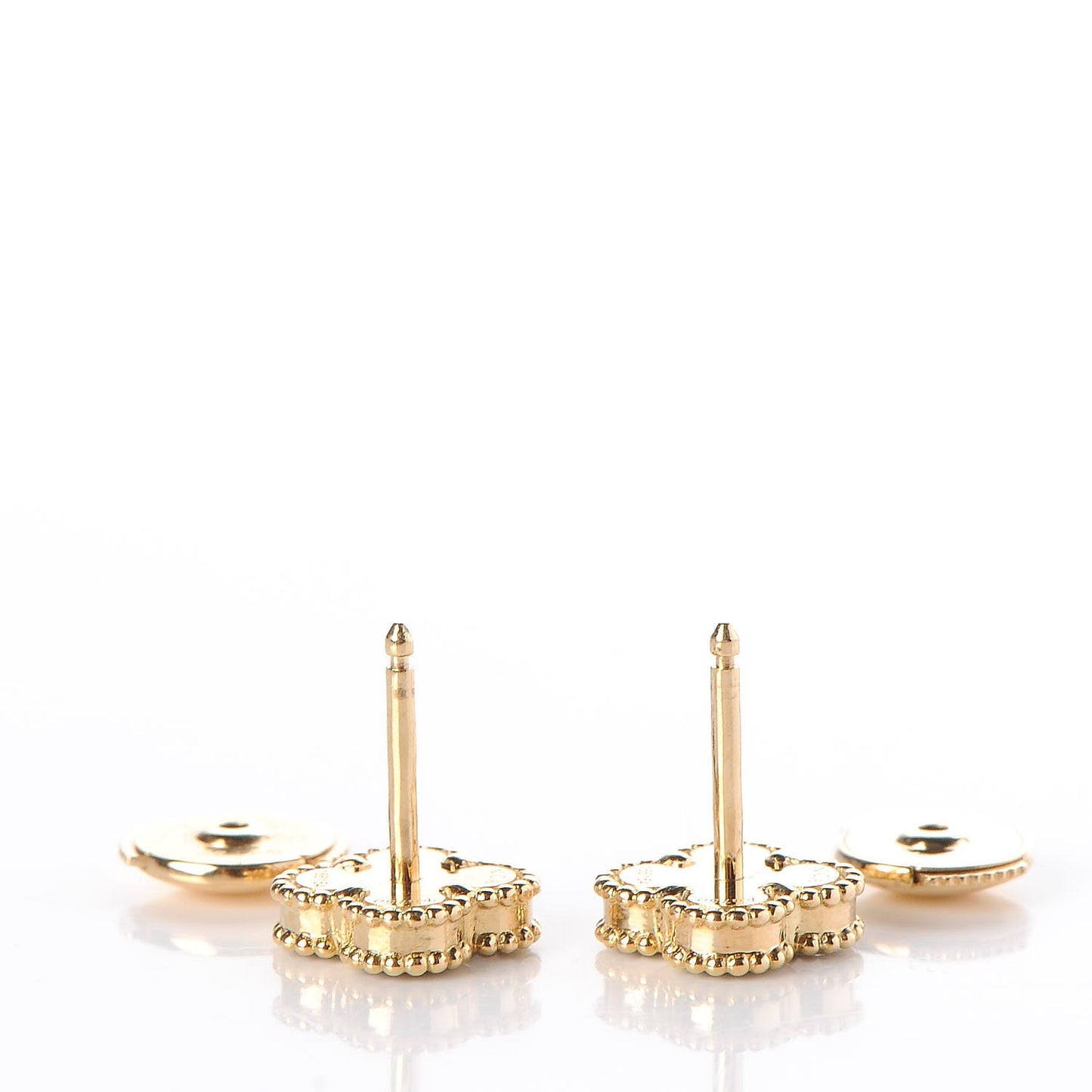 18K Yellow Gold Black Onyx Sweet Alhambra Earrings