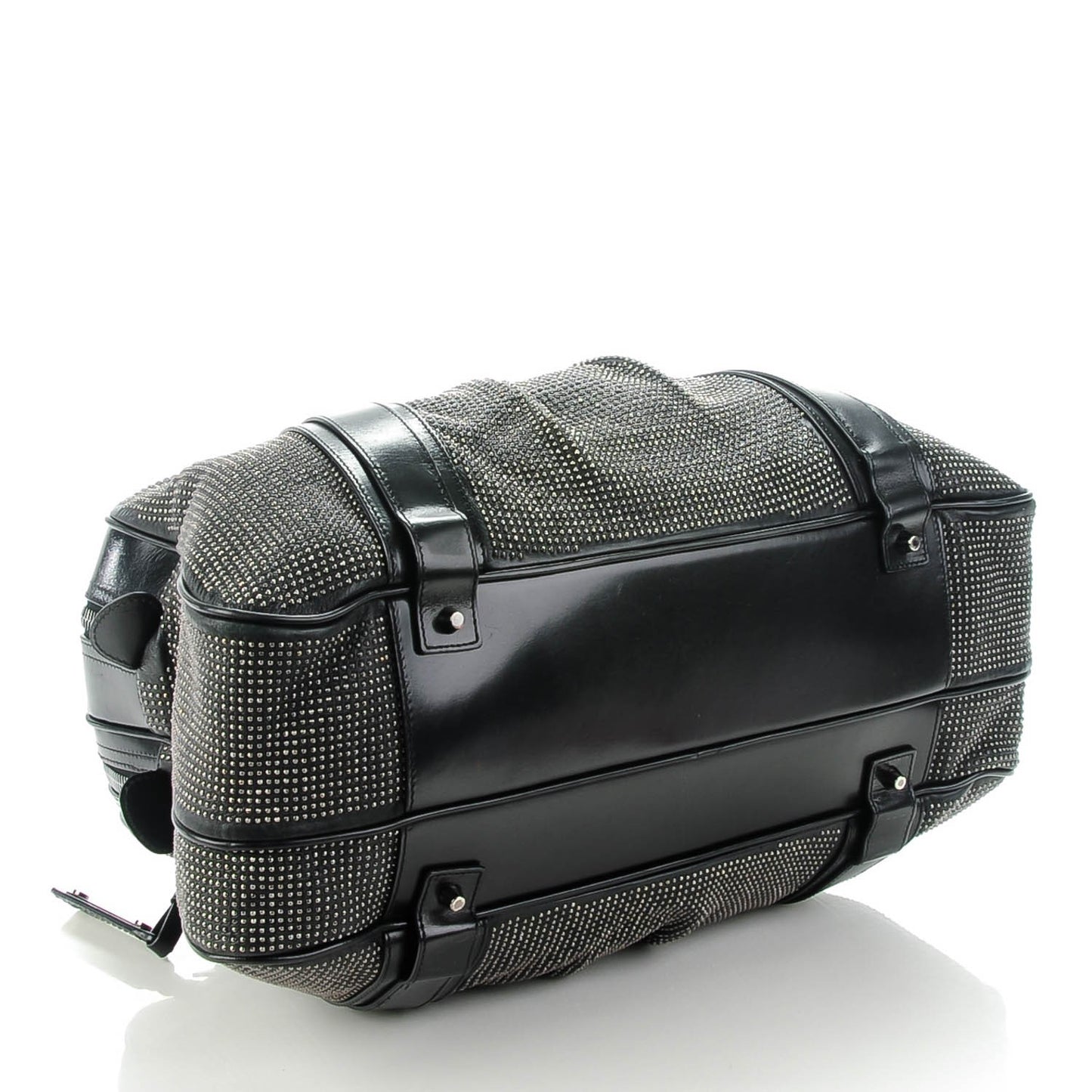 Prorsum Calfskin Studded Knight Satchel Black