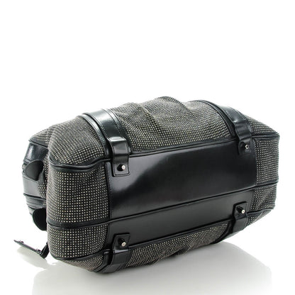 Burberry Prorsum Calfskin Studded Knight Satchel Black 4 of 7