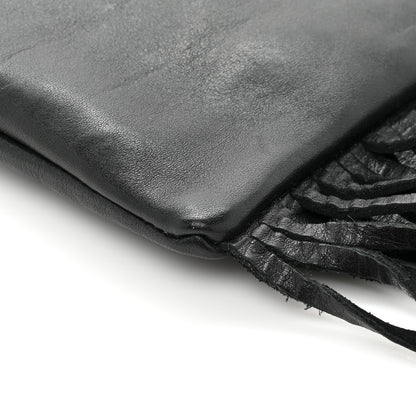 Saint Laurent Calfskin Fringe Small Monogram Bucket Bag Black 9 of 11