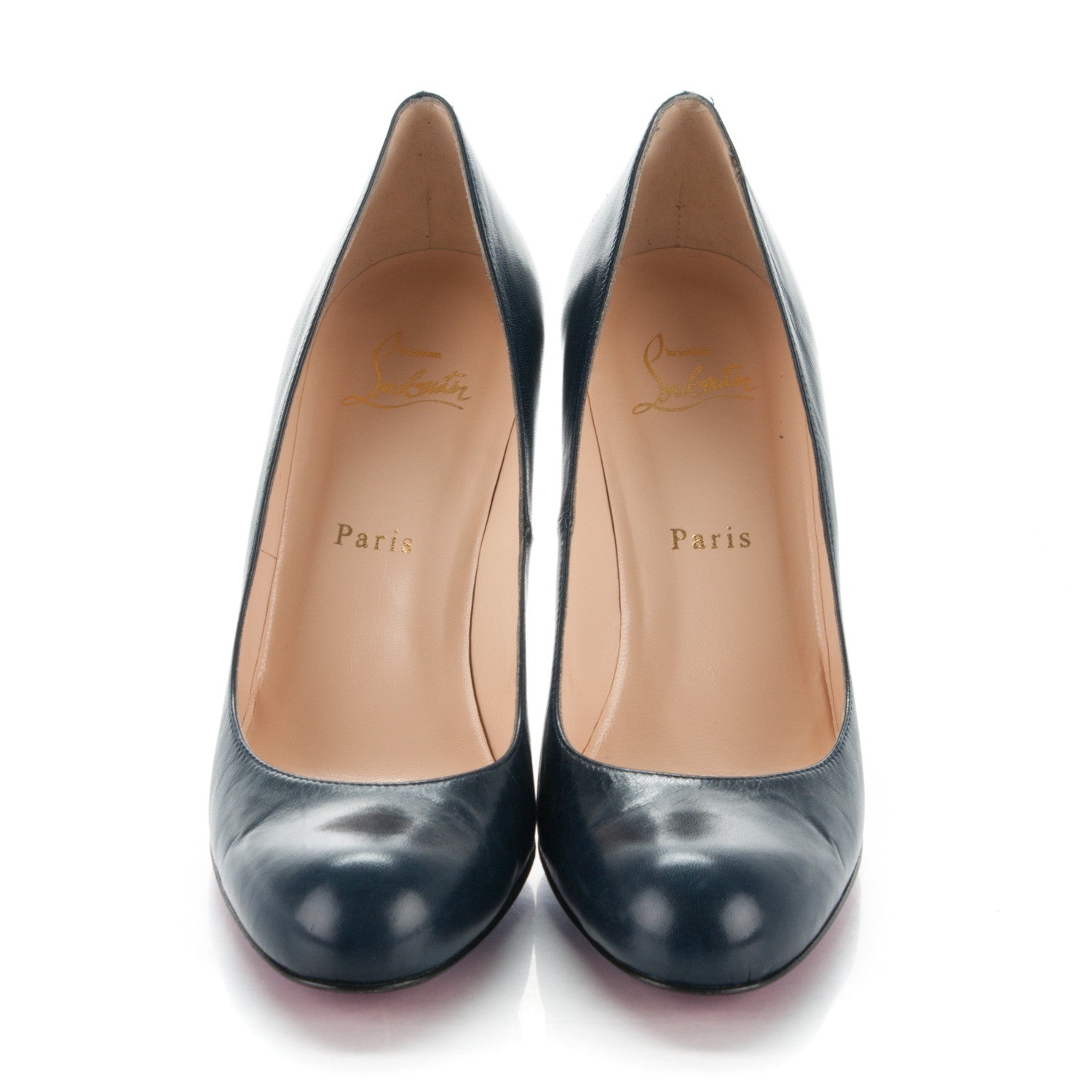 Christian Louboutin Kid Simple 100 Pumps 39 Navy 2 of 5