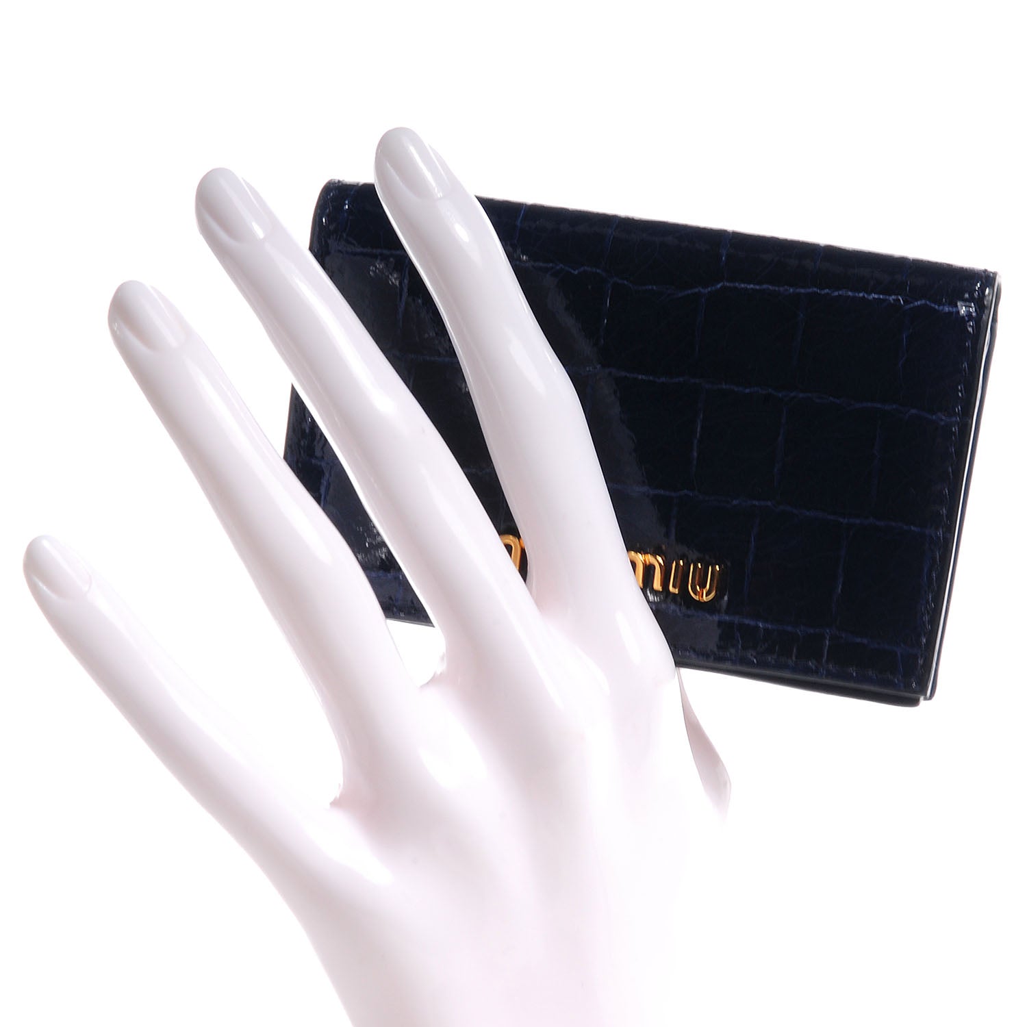 Miu Miu Saint Cocco Lux Card Case Bleuette 2 of 8