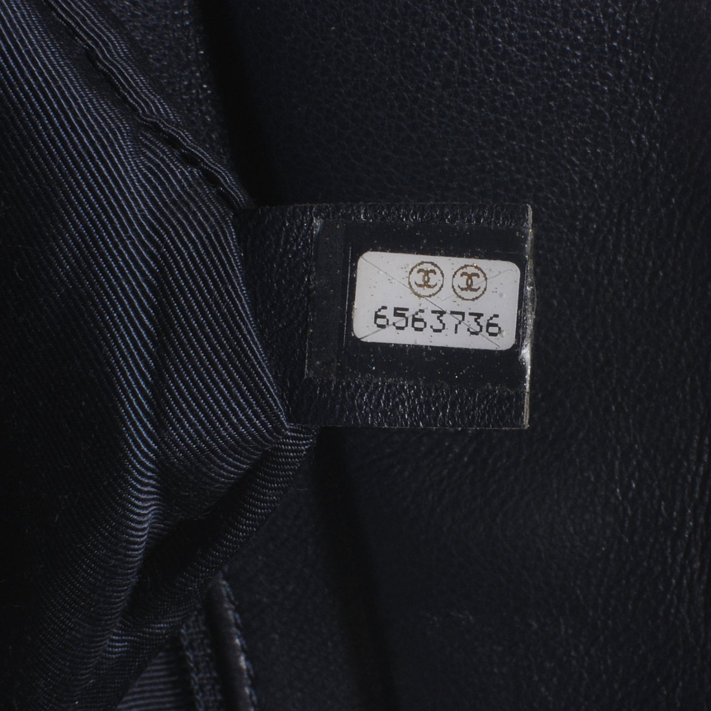 Lambskin Petit Timeless Shopping Tote PTT Navy Blue