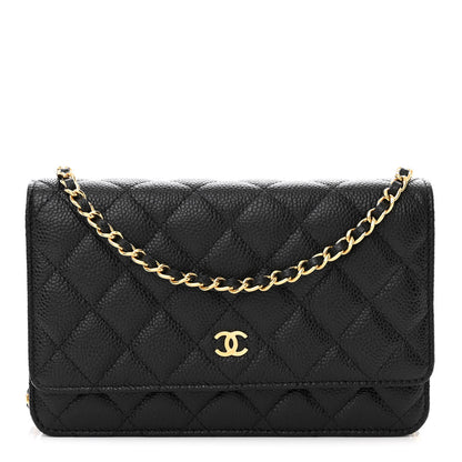 Chanel Caviar Quilted Wallet on Chain WOC Black 1 of 13