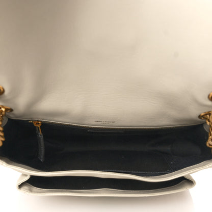 Saint Laurent Lambskin Matelasse Monogram Medium Niki Chain Satchel Ivory 5 of 9