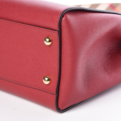 Burberry Soft Grain Medium Buckle Tote Parade Red 9 of 9