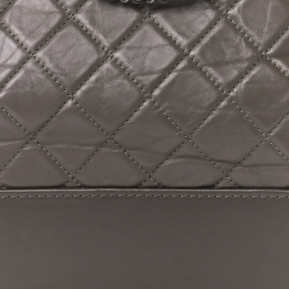 Chanel Aged Calfskin Quilted Medium Gabrielle Hobo Grey 8 of 11