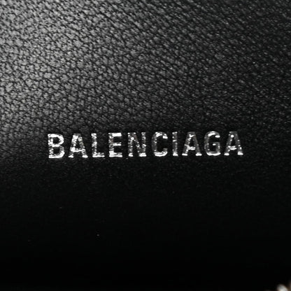 Balenciaga Metallic Goatskin Logo Large Everyday Zip Pouch Argent Black 6 of 9