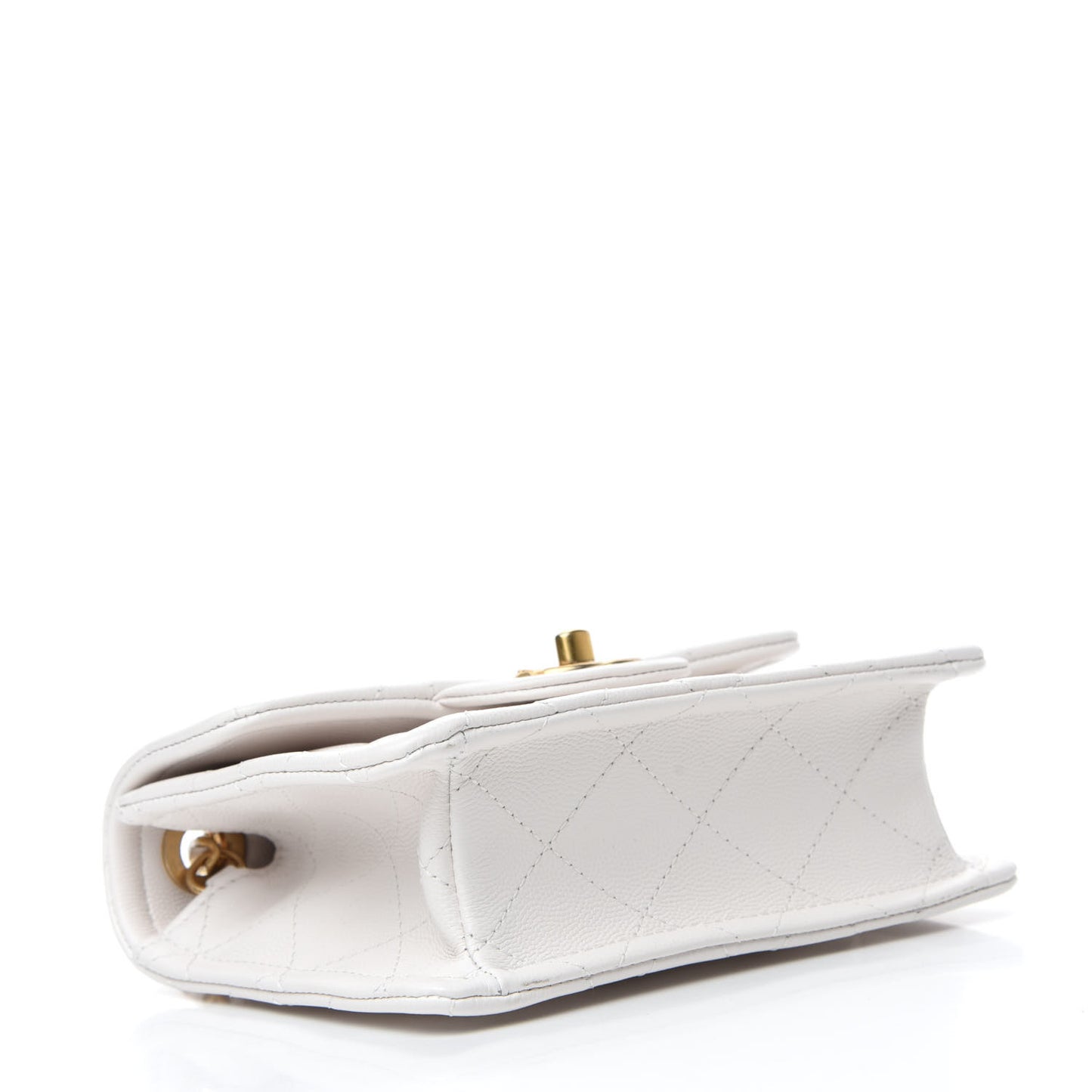 Caviar Quilted Mini Sweet Classic Flap White