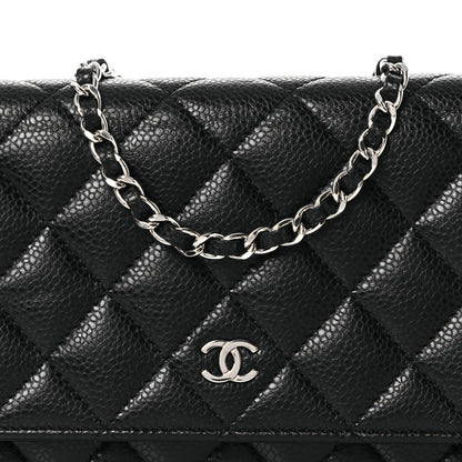 Chanel Caviar Quilted Wallet on Chain WOC Black 9 of 13