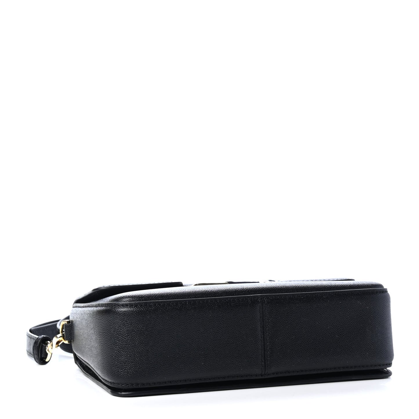 Textured Calfskin The J Link Shoulder Bag Black White