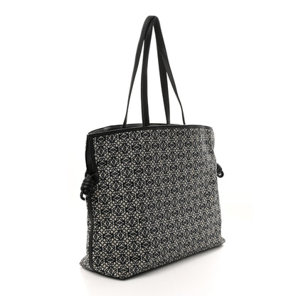 Loewe Canvas Calfskin Herbarium Flamenco XL Knot Bag Black Multicolor 3 of 11