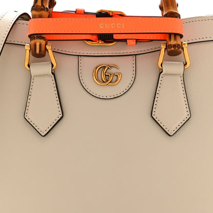Gucci Wonka Grain Calfskin Small Diana Tote Bag Mystic White Cuir 9 of 11