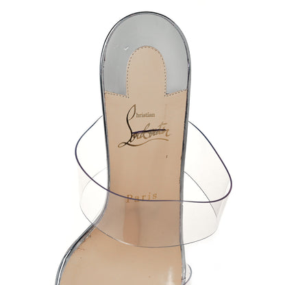 Christian Louboutin Specchio PVC Just Nothing 85 Slide Sandals 41 Silver 6 of 8