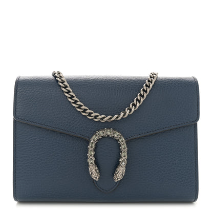 Gucci Dollar Calfskin Crystal Mini Dionysus Chain Wallet Blue Agata Black Diamond 1 of 12